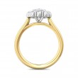 FlyerFit® 18K Yellow Gold Shank And White Gold Top Solitaire Engagement Ring