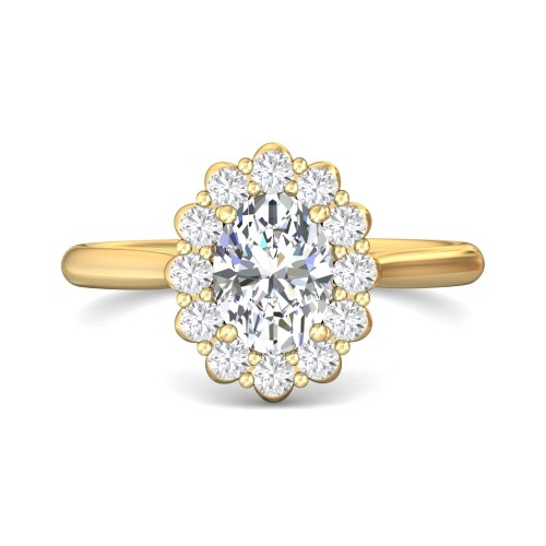 FlyerFit&reg; 18K Yellow Gold Solitaire Engagement Ring