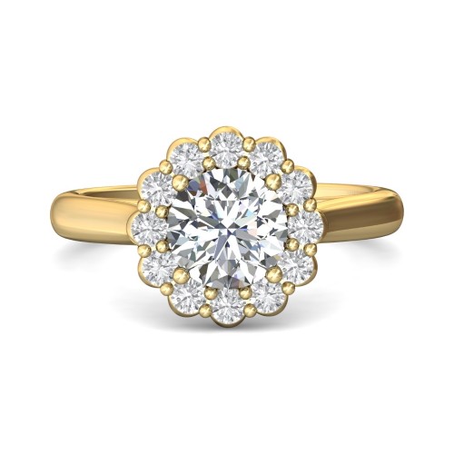 FlyerFit&reg; 14K Yellow Gold Solitaire Engagement Ring