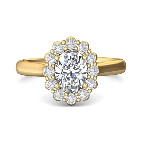 FlyerFit&reg; 14K Yellow Gold Solitaire Engagement Ring