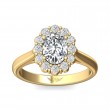 FlyerFit® 18K Yellow Gold Solitaire Engagement Ring