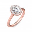 FlyerFit® 18K Pink Gold Solitaire Engagement Ring