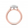 FlyerFit® 14K Pink Gold Shank And White Gold Top Solitaire Engagement Ring