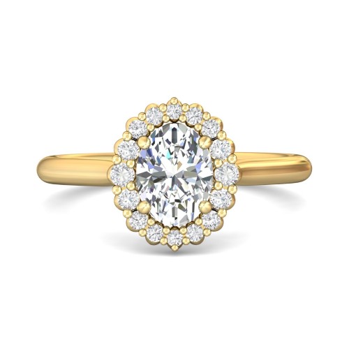 FlyerFit&reg; 14K Yellow Gold Solitaire Engagement Ring