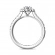 FlyerFit® 14K White Gold Micropave Halo Engagement Ring
