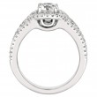 FlyerFit® 18K White Gold Split Shank Engagement Ring