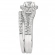 FlyerFit® 18K White Gold Split Shank Engagement Ring
