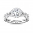 FlyerFit® 14K White Gold Split Shank Engagement Ring