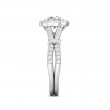 FlyerFit® 14K White Gold Split Shank Engagement Ring