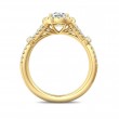 FlyerFit® 18K Yellow Gold Split Shank Engagement Ring