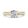 FlyerFit® 14K Yellow and 14K White Gold Micropave Engagement Ring
