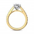 FlyerFit® 14K Yellow and 14K White Gold Micropave Engagement Ring