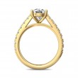 FlyerFit® 18K Yellow Gold Micropave Engagement Ring