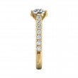 FlyerFit® 18K Yellow Gold Micropave Engagement Ring