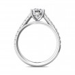 FlyerFit® 18K White Gold Micropave Engagement Ring