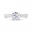 FlyerFit® 14K White Gold Micropave Engagement Ring