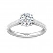 FlyerFit® 14K White Gold Micropave Engagement Ring