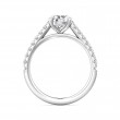 FlyerFit® 14K White Gold Micropave Engagement Ring