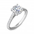 FlyerFit® 14K White Gold Micropave Engagement Ring
