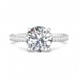 FlyerFit® Platinum Micropave Engagement Ring