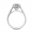 FlyerFit® Platinum Micropave Engagement Ring