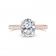FlyerFit® 14K Pink Gold Micropave Engagement Ring