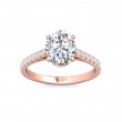 FlyerFit® 14K Pink Gold Micropave Engagement Ring