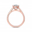FlyerFit® 14K Pink Gold Micropave Engagement Ring