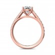 FlyerFit® 18K Pink Gold Micropave Engagement Ring