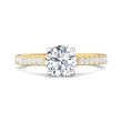 FlyerFit® 14K Yellow and 14K White Gold Micropave Engagement Ring