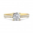 FlyerFit® 14K Yellow Gold Micropave Engagement Ring