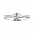 FlyerFit® 18K White Gold Micropave Engagement Ring