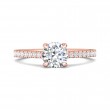 FlyerFit® 18K Pink Gold Vintage Engagement Ring