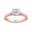 FlyerFit® 18K Pink Gold Vintage Engagement Ring