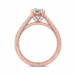 FlyerFit® 18K Pink Gold Vintage Engagement Ring