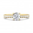 FlyerFit® 14K Yellow Gold Micropave Engagement Ring
