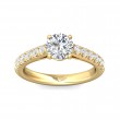 FlyerFit® 14K Yellow Gold Micropave Engagement Ring