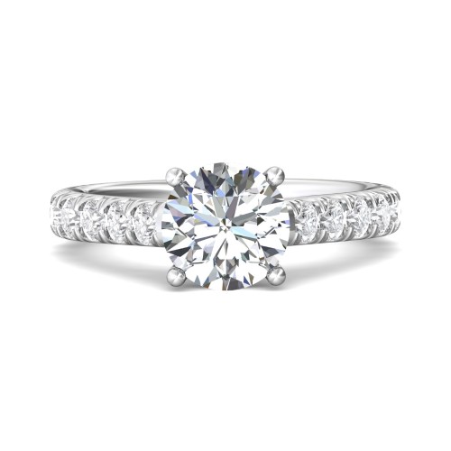 FlyerFit&reg; Platinum Encore Engagement Ring