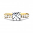 FlyerFit® 18K Yellow Gold Shank And White Gold Top Encore Engagement Ring