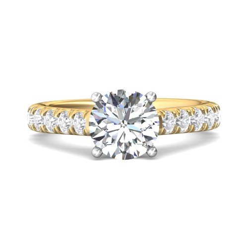 FlyerFit&reg; 14K Yellow and 14K White Gold Encore Engagement Ring