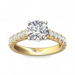 FlyerFit® 18K Yellow Gold Shank And White Gold Top Encore Engagement Ring