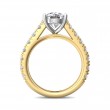 FlyerFit® 18K Yellow Gold Shank And White Gold Top Encore Engagement Ring