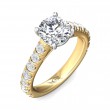 FlyerFit® 18K Yellow Gold Shank And White Gold Top Encore Engagement Ring