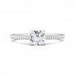 FlyerFit® 14K White Gold Micropave Engagement Ring