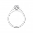 FlyerFit® 14K White Gold Micropave Engagement Ring