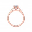 FlyerFit® 14K Pink Gold Micropave Engagement Ring