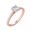 FlyerFit® 14K Pink Gold Micropave Engagement Ring