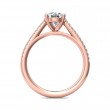 FlyerFit® 14K Pink Gold Micropave Engagement Ring