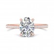 FlyerFit® 18K Pink Gold Micropave Engagement Ring