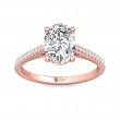 FlyerFit® 18K Pink Gold Micropave Engagement Ring